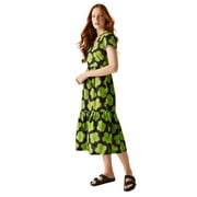 Regatta Womens Orla Kiely Spinning Flower Tiered Midi Dress